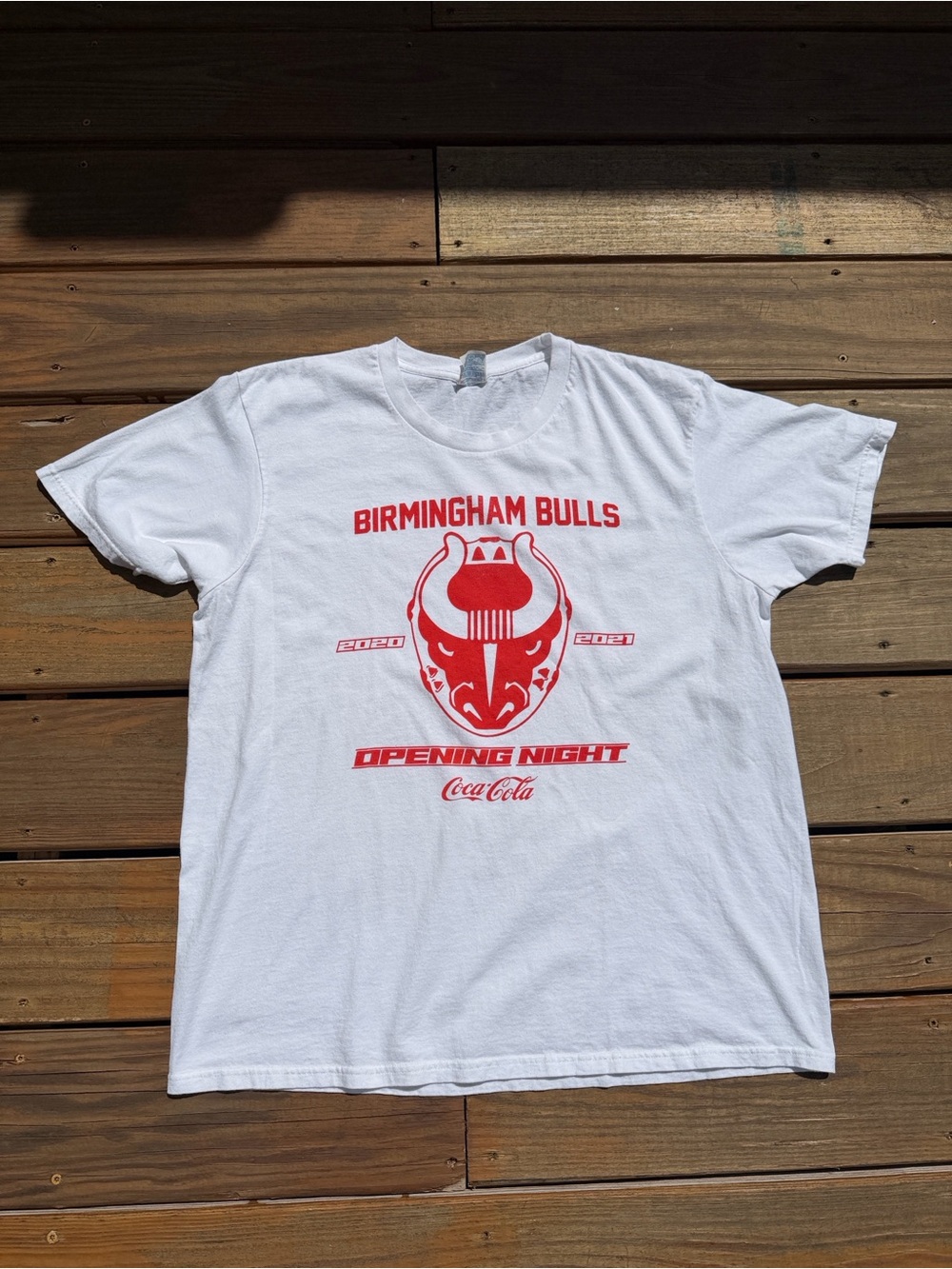Coca-Cola x Birmingham Bulls White Short Sleeve Opening Night Tee XL